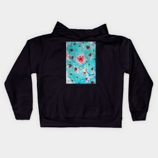 Flowers ebru Kids Hoodie